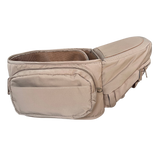 BY MINELLA hoftesæde-Baby & Toddler-BY MINELLA-S/M (Passer op til en livvidde på 100 cm.)-Beige- Close-up af By Minellas hoftesæde – komfort og stil i én løsning - Hoftesæde fastspændt omkring taljen – klar til eventyr med baby - Afslappet gåtur med baby takket være det ergonomiske hoftesæde