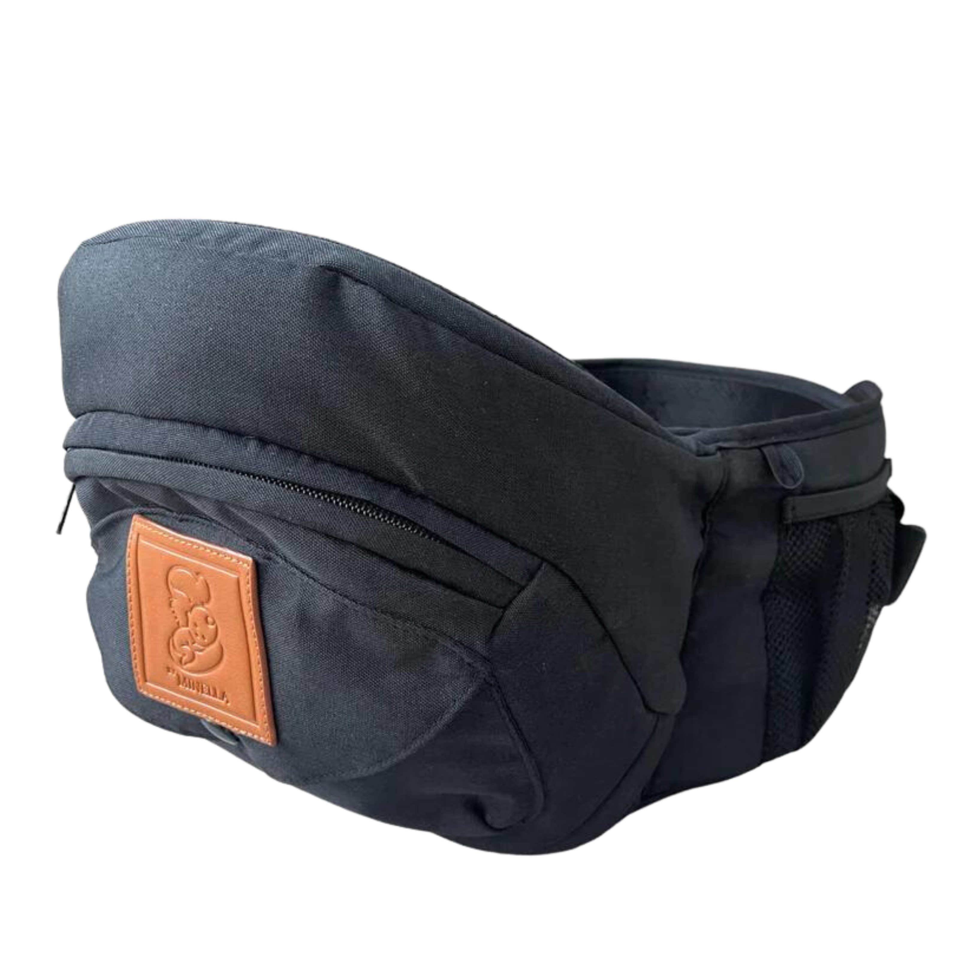 BY MINELLA hoftesæde-Baby & Toddler-BY MINELLA- Close-up af By Minellas hoftesæde – komfort og stil i én løsning - Hoftesæde fastspændt omkring taljen – klar til eventyr med baby - Afslappet gåtur med baby takket være det ergonomiske hoftesæde